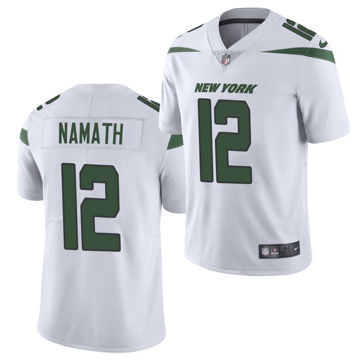Men New York Jets 12 Joe Namath Nike White Vapor Untouchable Limited NFL Jersey
